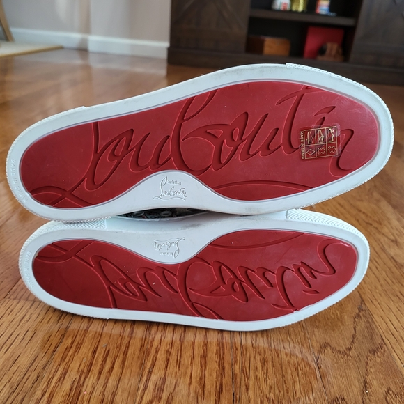 Christian Louboutin Kids Sneakers - Orange, White, and Red - Picture 5 of 11